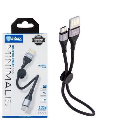 USB кабель Inkax CK-95 FC Type-C 2.1A 0.25m black