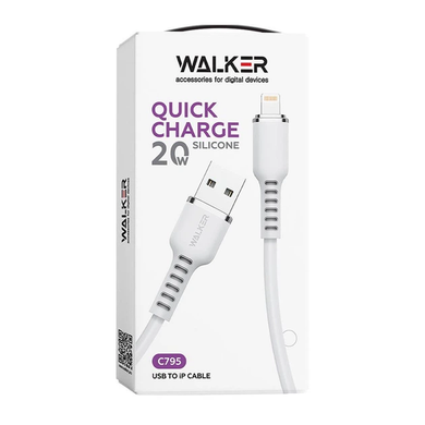 USB кабель Walker C795 Lightning white