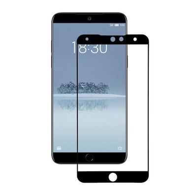 Защитное 2.5D стекло Glass для Meizu 15 Lite Black 0.3mm