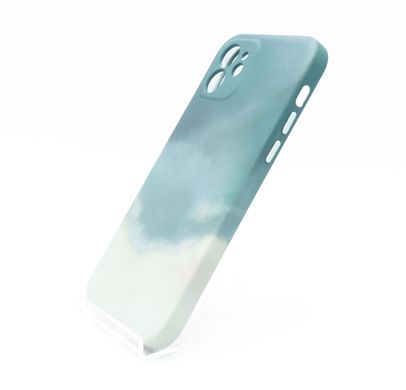 Силіконовий чохол WAVE Watercolor для iPhone 12 dark green/gray (TPU)