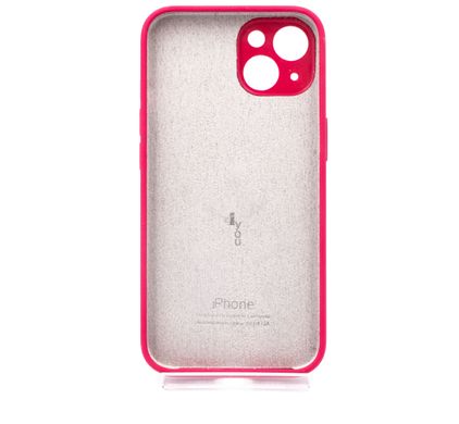 Силіконовий чохол Full Cover для iPhone 13 rose red Full Camera