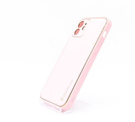 Чохол шкіра Xshield для iPhone 12 pink