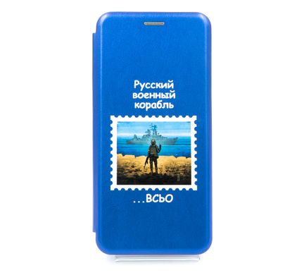 Чохол книжка Original шкіра MyPrint для Samsung A03S/A037 blue Всьо