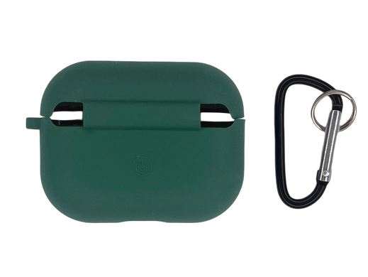 Чохол for AirPods Pro 2 силіконовий pine green з мікрофіброю