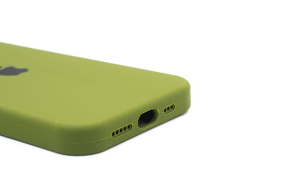 Силіконовий чохол Full Cover для iPhone 15 Pro dark olive (virid) Full Camera