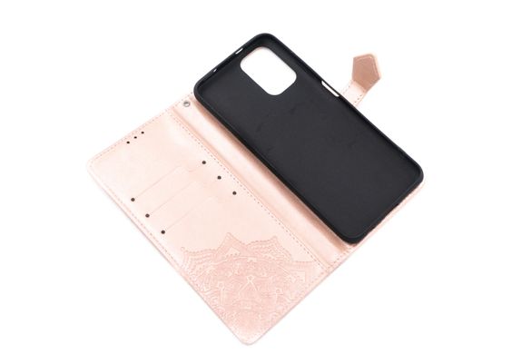 Чохол книжка шкіра Art case з візитницею для Xiaomi Redmi Note 10 pink