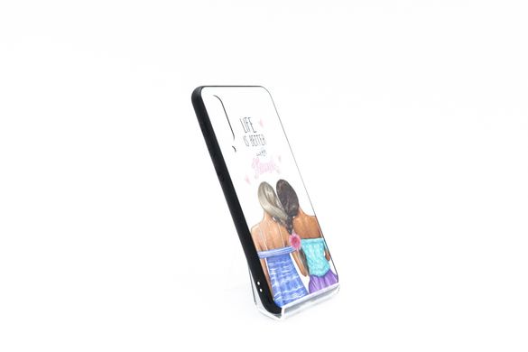 Накладка Glass+TPU girls для Xiaomi Mi 9 SE life is better