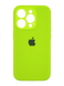 Силіконовий чохол Full Cover для iPhone 15 Pro neon green Full Camera