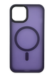 Чехол Fibra Metal Buttons with MagSafe для iPhone 15 deep purple