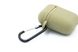 Чохол Silicone Case Shock-proof for AirPods 1/2 + карабін army green