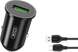Автомобильное зарядное устройство XO TZ12 QC3.0 (1USB/18W)+ USB MicroUSB black