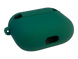 Чохол for AirPods 3 Logo силіконовий dark green з мікрофіброю