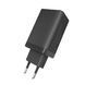 Мережевий зарядний пристрій Yoki Led Series YK-65 2Type-C + 1USB Gan PD 65W black