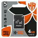 Карта памяти microSDHC Hi-Rali 4 Gb 4class+adapter