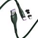 USB кабель Baseus CA1T3-A Zinc Magnetic to Lightning+Micro+Type-C FC 3A1m green