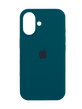 Силиконовый чехол Full Cover для iPhone 16 blue cobalt