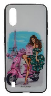 Накладка Glass+TPU girls для Samsung A015/A01 №4