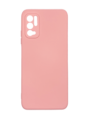 Силиконовый чехол SMTT для Xiaomi Redmi Note 10 5G/Poco M3 Pro 5G pink Full Camera с микрофиброй