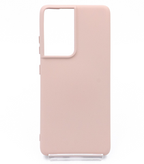 Силиконовый чехол Full Cover для Samsung S21 ultra pink sand без logo