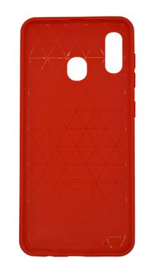 Силіконовий чохол Auto Focus шкіра для Samsung A20/A30 red