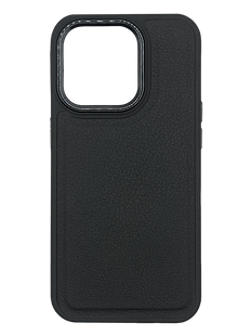 Накладка Leather Classic для iPhone 15 Pro black
