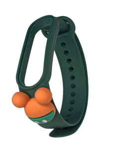 Ремінець Silicone Xiaomi MI Band 5 cartoon face green / Микки Маус