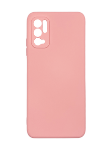 Силіконовий чохол SMTT для Xiaomi Redmi Note 10 5G/Poco M3 Pro 5G pink Full Camera з мікрофіброю