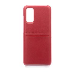 Накладка кожаная G-Case Сardcool для Samsung S20 red