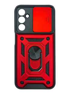Чохол Camshield Serge Ring для Samsung A24 4G red протиударний шторка/захист камери