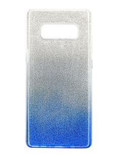 Силиконовый чехол Baseus Glitter 3в1 для Samsung Note 8 blue