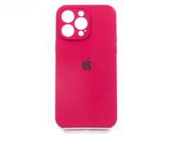 Силіконовий чохол Full Cover для iPhone 14 Pro Max rose red Full Camera
