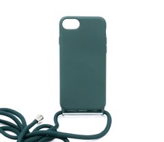 Силиконовый чехол WAVE Lanyard для iPhone 7/8 forest green(TPU)