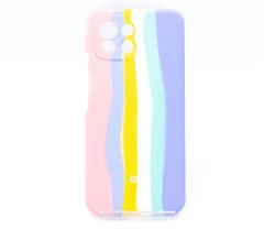 Силіконовый чохол Full Cover для Xiaomi Mi 11 Lite Rainbow pink/lilac Full camera