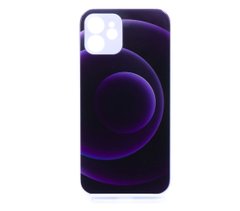 TPU+Glass чохол Prism Circles для iPhone 12 black/purple 6 Full Camera