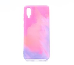 Силіконовий чохол WAVE Watercolor для Samsung A02 pink/purple (TPU)