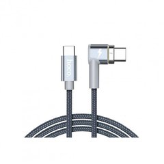 USB кабель Hoco U40C Angled Magnetic Type-C 87W 1.8m gray
