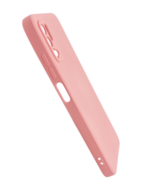 Силіконовий чохол SMTT для Xiaomi Redmi Note 10 5G/Poco M3 Pro 5G pink Full Camera з мікрофіброю