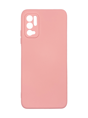 Силиконовый чехол SMTT для Xiaomi Redmi Note 10 5G/Poco M3 Pro 5G pink Full Camera с микрофиброй