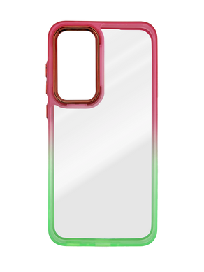 TPU+PC чехол Fresh sip series для Samsung A35 green/pink