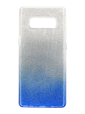 Силиконовый чехол Baseus Glitter 3 в1 для Samsung Note 8 blue
