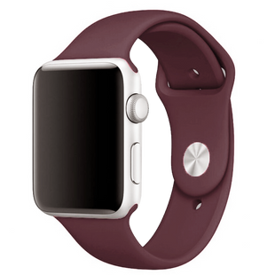 Силіконовий ремінець для Apple Watch Sport Band 42/44mm (S/M & M/L) 3pcs plum (wind red)