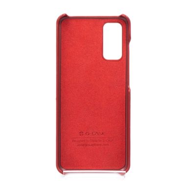 Накладка кожаная G-Case Сardcool для Samsung S20 red