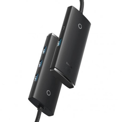 USB HUB Baseus Lite Series 4in1 USB-A to USB 3.0*4 (0.25mm) black