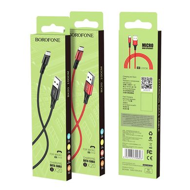 USB кабель Borofone BX20 Enjoy charging data Micro FC 2A/1m red