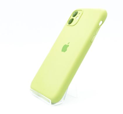Силіконовий чохол Full Cover для iPhone 11 green mint (1) Full Camera