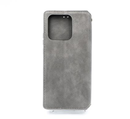 Чохол-книжка шкіра для Xiaomi Redmi 10C grey Getman Cubic PU