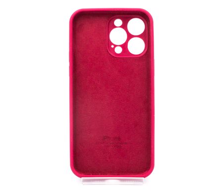 Силіконовий чохол Full Cover для iPhone 14 Pro Max rose red Full Camera