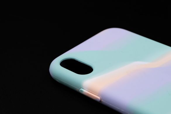 Силіконовий чохол full Aquarelle для iPhone XR turquoise/dasheen