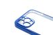 Силіконовий чохол Сlear для iPhone 12 Pro Max blue Full Camera з глянсовою окантовкою