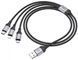 USB кабель Hoco X102 Fresh 3in1 charging data cable Lightning+micro+type-C 2.4A/1m black